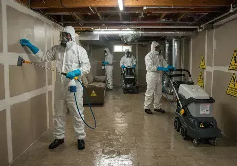 Basement Moisture Removal and Structural Drying process in Greene County, MO